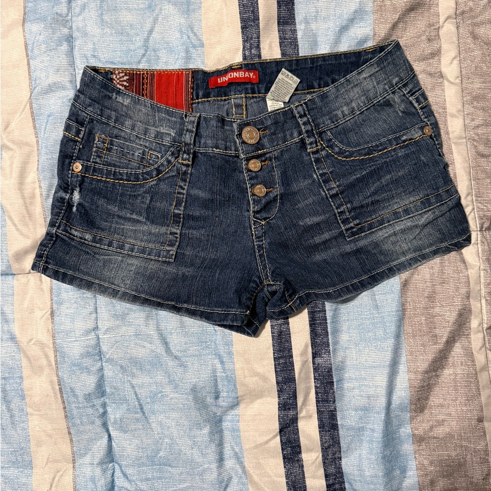 UNIONBAY Women's Dark Blue Denim Jean Shorts